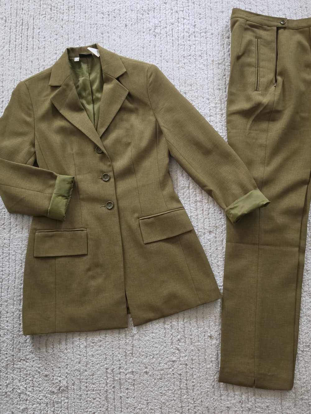 Olive Women’s Tailored Blazer Jacket - Classic Single-Breasted Style